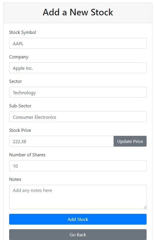 Add Stock Complete Figure