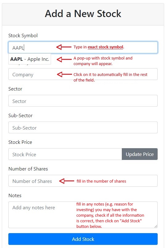 Add Stock Figure